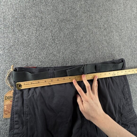 NWT Lee Dungaree Cargo Shorts Navy Blue Belted Pockets Size 38 Cotton Adult Men - Picture 15 of 16